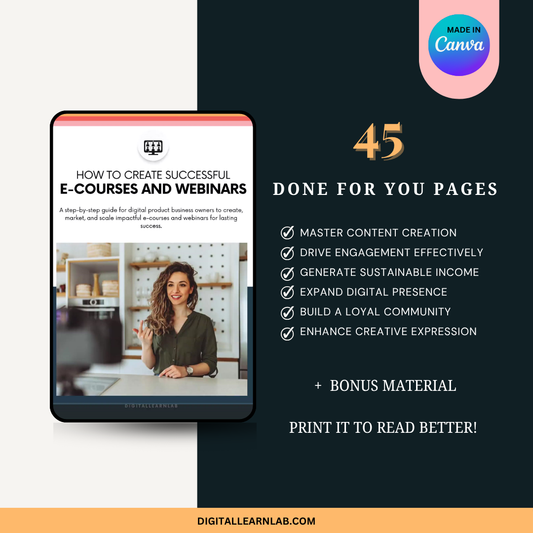 How to create Successful E-Courses and Webinars