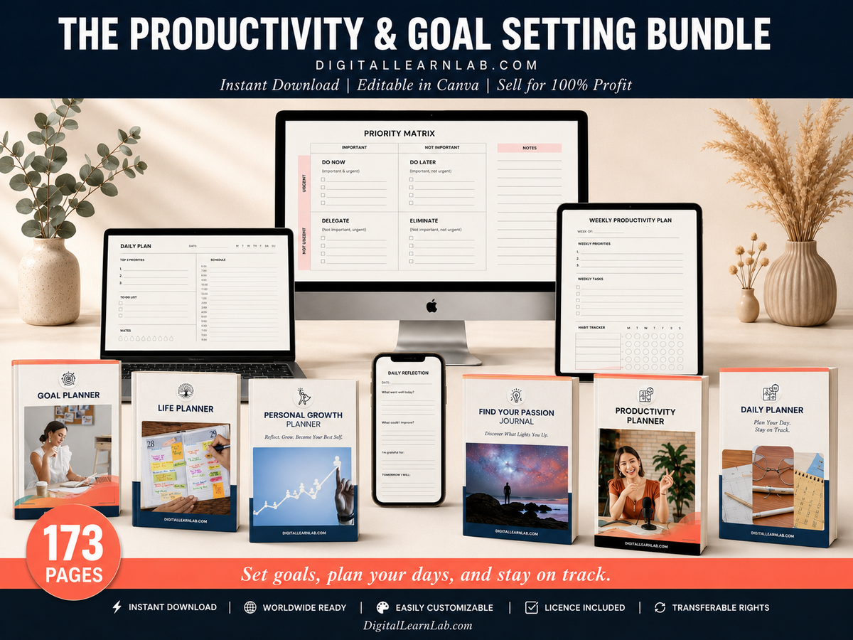 Productivity & Goal Setting System Bundle