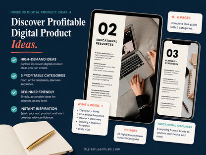 25 Digital Product Ideas to Start Selling