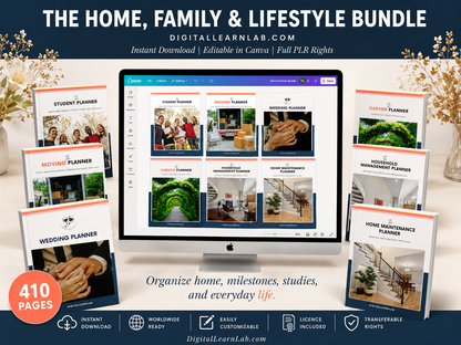 136+ Planner, Journal & Tracker Mega Bundle