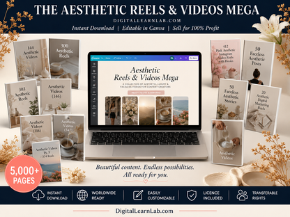 Aesthetic & Faceless Reels Video Mega Bundle