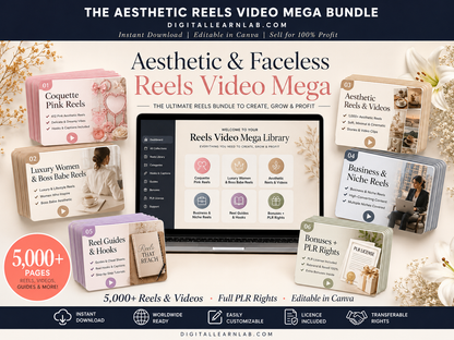 Aesthetic & Faceless Reels Video Mega Bundle