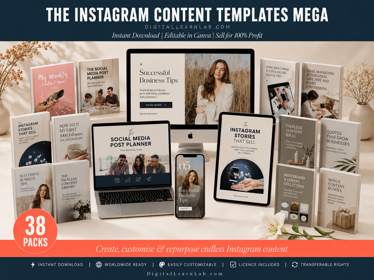 Instagram Carousel and Templates Mega Bundle