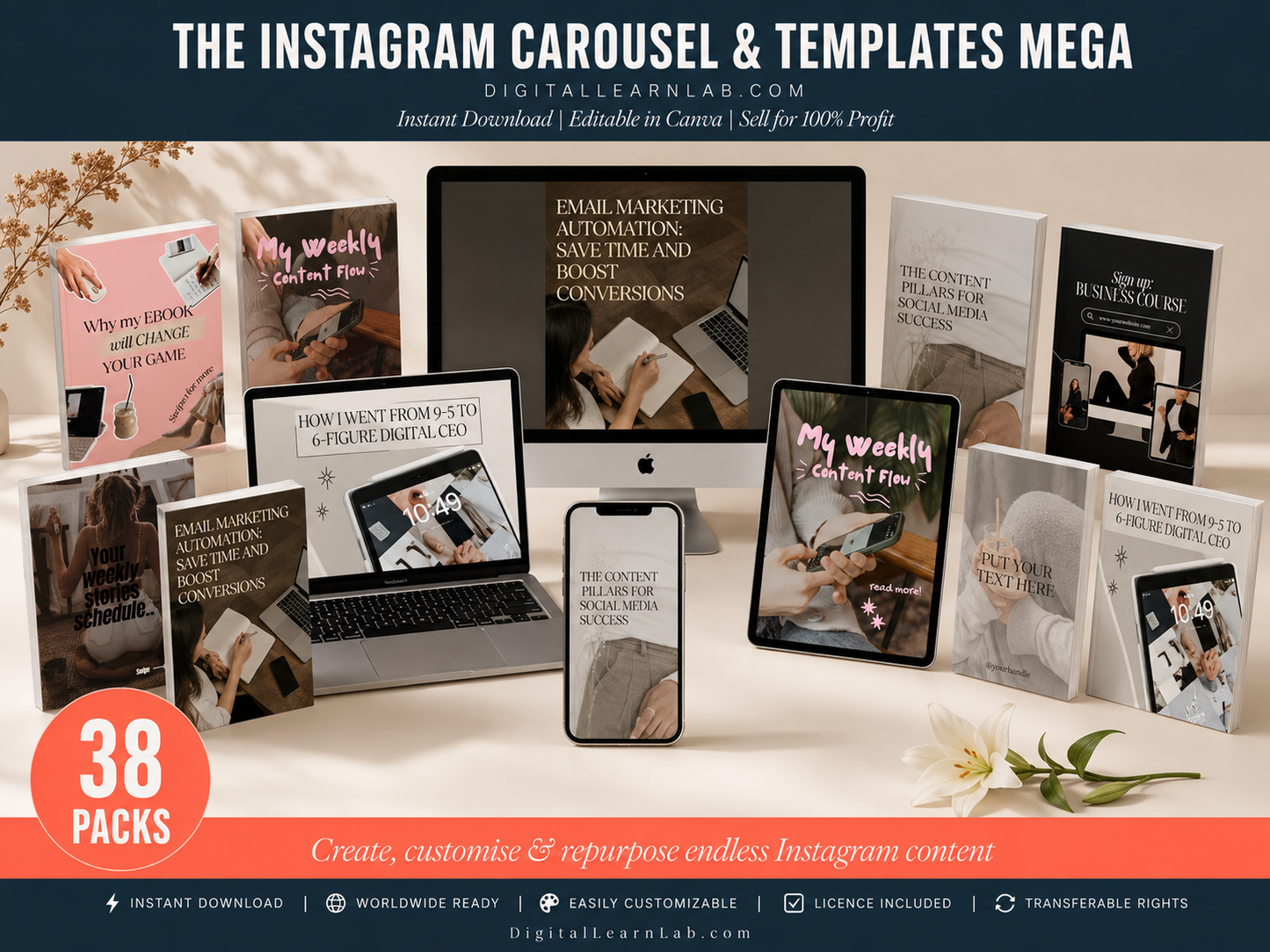 Instagram Carousel and Templates Mega Bundle
