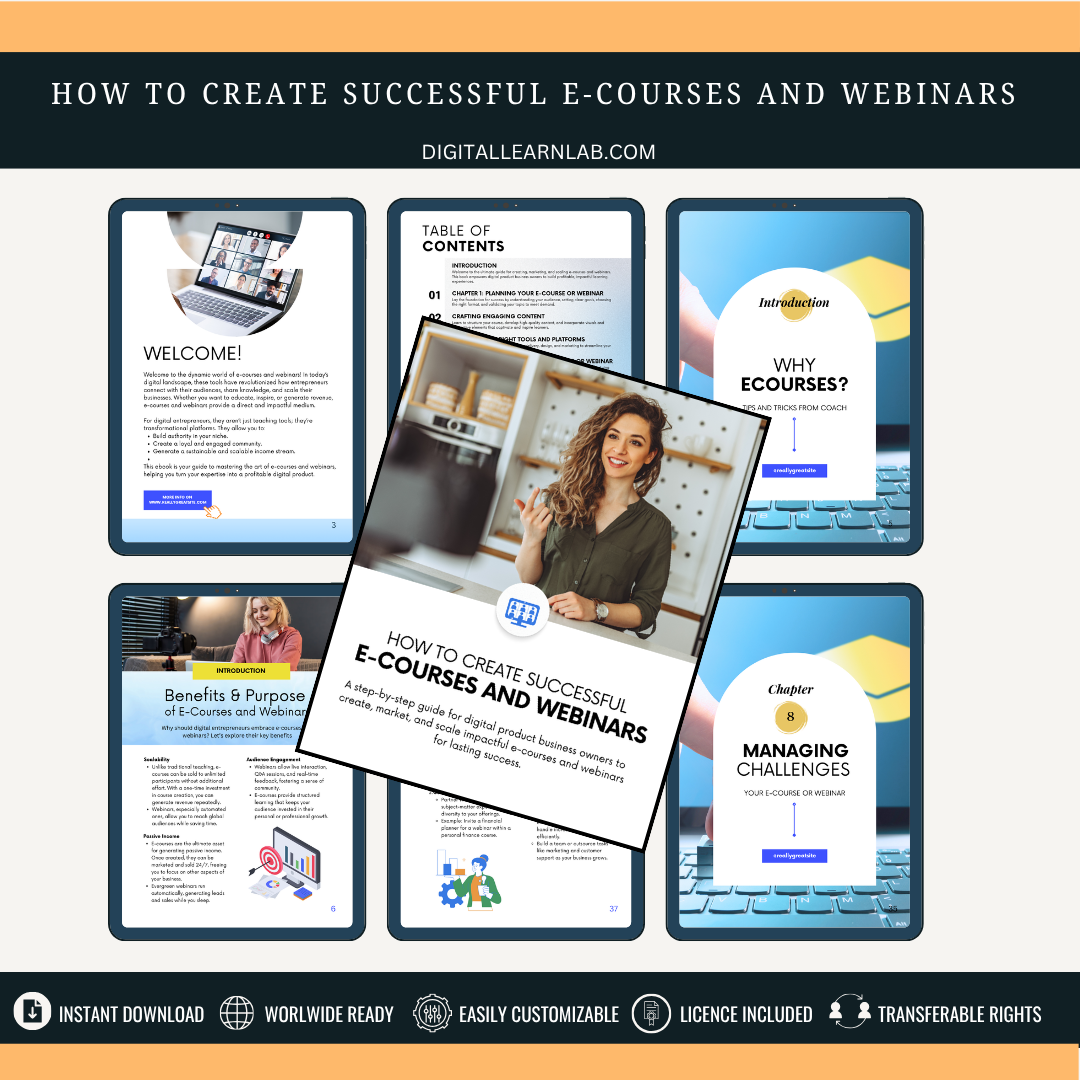 How to create Successful E-Courses and Webinars